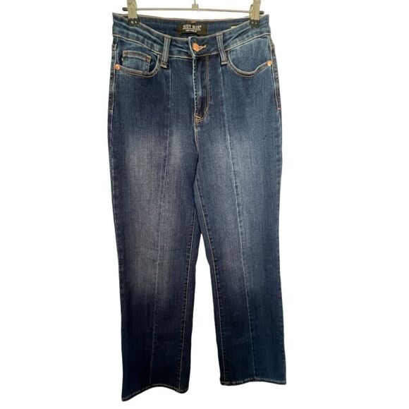 Judy Blue Dark Wash Wide Leg Trousers High Rise Stretchy Denim Jeans - Picture 1 of 5